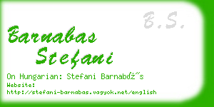 barnabas stefani business card